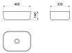 Раковина Point Вега PN43711WB 46 см белый/черный