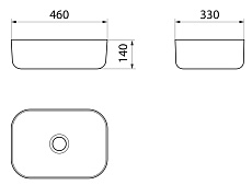 Раковина Point Вега PN43711WB 46 см белый/черный