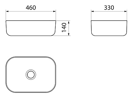 Раковина Point Вега PN43711WB 46 см белый/черный