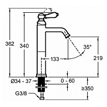 Смеситель для раковины Jacob Delafon Louise E24361-CP