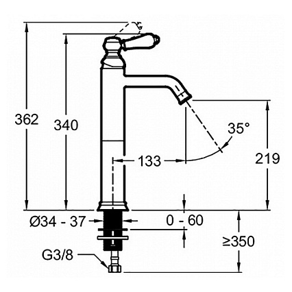 Смеситель для раковины Jacob Delafon Louise E24361-CP