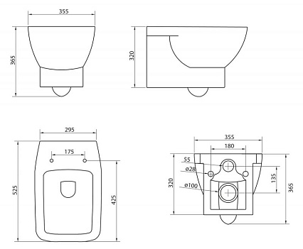 Подвесной унитаз BelBagno Lago BB128CH