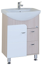 Мебель для ванной Onika Стиль 60 см белый/ясень шимо светлый