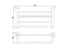 Полка для полотенец Wonzon&Woghand WW-V1901-GM темный графит