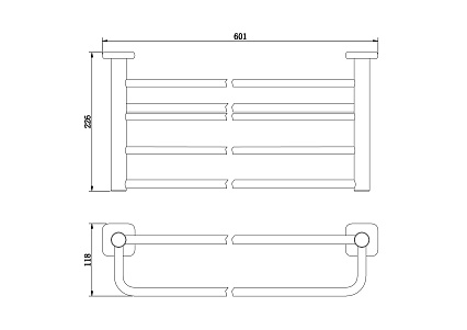 Полка для полотенец Wonzon&Woghand WW-V1901-GM темный графит