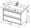 Мебель для ванной Aquanet Lino 80 см белый матовый