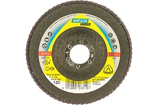 Круг шлифовальный лепестково тарельчатый по нержавеющей стали (125х22.2 мм; Р120; выпуклый) Klingspor 321684