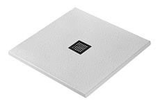 Поддон для душа BelBagno TRAY-MR-UNO-A-80-35-W-NO 80x80 белый, накладка черный