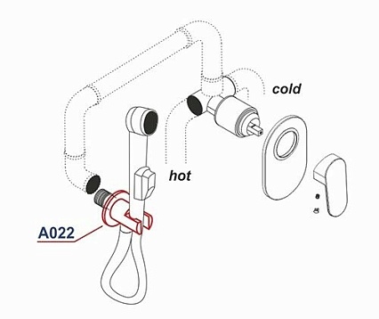 Шланговое подключение WasserKRAFT A022