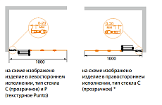 Шторка для ванны Cezares Pratico PRATICO-V-4-100/140-P-Cr-L 100x140 рифленая, L