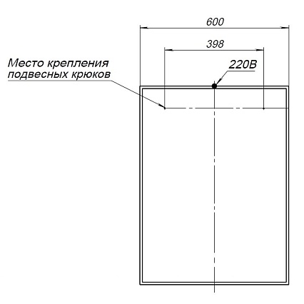 Зеркало Aquanet Nova Lite 60 см дуб рошелье