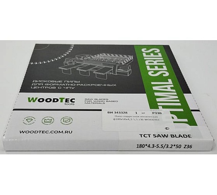 Пила подрезная коническая 180x4.3-5.5/3.2x50 мм, Z36 Woodtec ВИ 343328