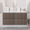 Тумба с раковиной BelBagno Uno 120 см, 4 ящика, Бежевый матовый