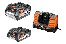 Аккумулятор L1840R (18 В; 4.0 А*ч) + аккумулятор L1820R (18 В; 2.0 А*ч) + зарядное устройство BL1218 + сумка AEG SETLL18X02BL2 4932459176