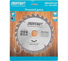 Диск пильный по дереву Orientcraft 200х32/30 мм, 24Z 1009120024