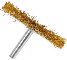 Кордщетка радиальная с хвостовиком Flex 207-206 (63 мм; d6; гофрированная латунированная проволока) Hammer 32446