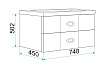 Тумба с раковиной Marka One Carre 75П White У26288