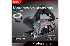 Профессиональная алмазная пила (плиткорез) Deli DE-YS110-1E (1300Вт, диск 110 мм, глубина реза 32 мм, 13000 об/мин) 134565