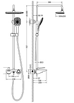 Душевая стойка Timo Helmi SX-1170/00-16 хром/белый