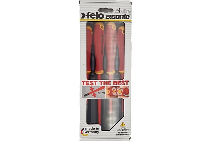 Набор диэлектрических отверток 4 шт. Felo Ergonic серия Slim 41384198