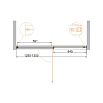 Душевая дверь Cezares Urban 130x195 URBAN-B-12-130-C-CR прозрачная, хром