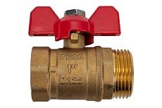 Шаровой кран ProfEco 1 ВР-НР, муфтовый, бабочка, Ду25, Ру20 11Б27п1 PE-1FMB