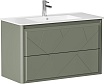 Тумба с раковиной Allen Brau Paris 100 см олива матовый