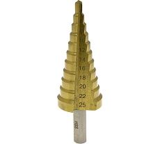 Сверло ступенчатое (4-25 мм; HSS; шаг 2 мм) Чеглок 17-01-425