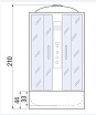 Душевая кабина River Desna 90/44 МТ 90x90 матовая, 10000002157