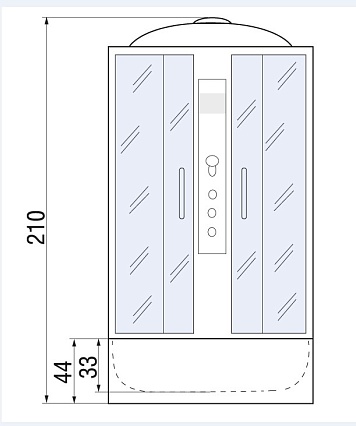 Душевая кабина River Desna 90/44 МТ 90x90 матовая, 10000002157