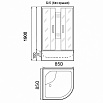 Душевая кабина Parly Effect TMF911 85x85 матовое стекло, белый