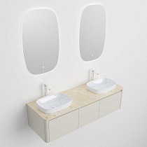 Мебель для ванной Black&White Universe U916.1600-2 Double 160 см, бежевый, две раковины