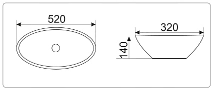 Раковина CeramaLux N 9021 52 см