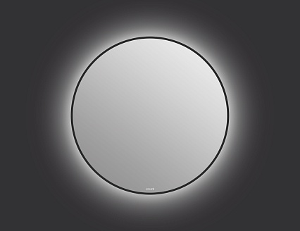Зеркало Cersanit Eclipse Smart 80x80 см с подсветкой, черный A64147