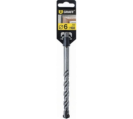 Бур по бетону (6х100х160 мм; SDS-plus) GRAFF GSPD06160