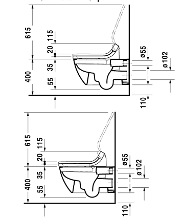 Подвесной унитаз Duravit Happy D.2 2550590000 только с SensoWash