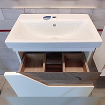 Мебель для ванной Бриклаер Брайтон 60 см белый матовый/дуб кера