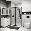 Душевая дверь Grossman Cosmo 100x195 прозрачное, черный матовый 100.K33.02.100.21.00