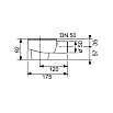 Сифон TECEdrainline 650001 DN 50, боковой слив 0,8 л/c