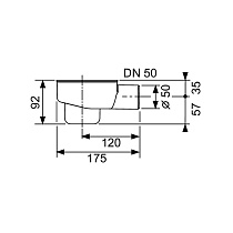 Сифон TECEdrainline 650001 DN 50, боковой слив 0,8 л/c