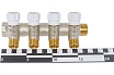 Коллектор MVI латунный с регулирующими вентилями 3/4"x1/2"x4 выхода MM.404.0504