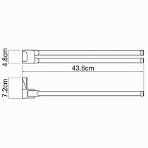 Полотенцедержатель WasserKRAFT Leine K-5031, двойной