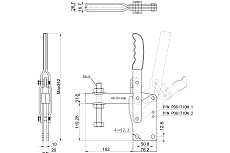 Зажим с вертикальной рукоятью HS CLAMP HS-101-JSB