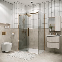 Душевой уголок Grossman Classic 120.K33.04.1010.32.00 100x100 прозрачный, золото сатин