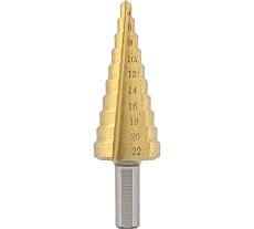 Ступенчатое сверло в блистере (4-22 мм, HSS 4241) Rockforce RF-44741(29880)