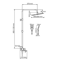 Душевая стойка WasserKRAFT A277.162.130.BM черный