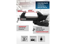 Тиски стальные поворотные с наковальней Forsage 10 (250мм) F-6540110(60511)