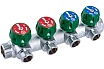 Регулирующий коллектор STOUT 3/4, 4 отвода 1/2, плоское уплотнение SMB-6849-341204 RG008UJF00344S