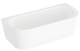 Акриловая ванна Vitra Geo 180x80 см, 65420006000
