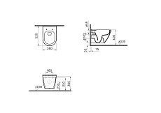 Подвесной унитаз VitrA S50 7740B003-0850 безободковый, с функцией биде